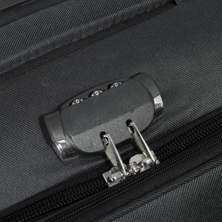 Weichgepäck grosser Reisekoffer Maribor 78cm 99 Liter 4 Rollen Zahlenschloss Schwarz