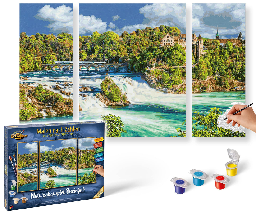 Schipper 609260888 Malen nach Zahlen –Naturschauspiel Rheinfall- Bilder malen für Erwachsene, inklus