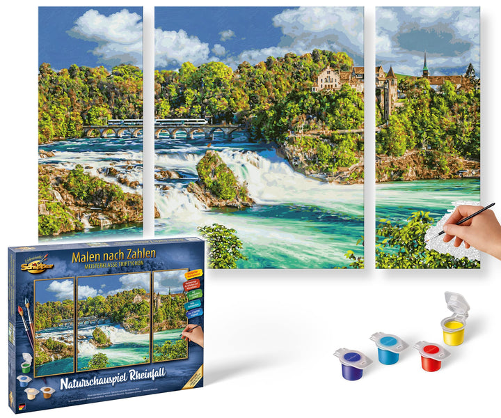 Schipper 609260888 Malen nach Zahlen –Naturschauspiel Rheinfall- Bilder malen für Erwachsene, inklus