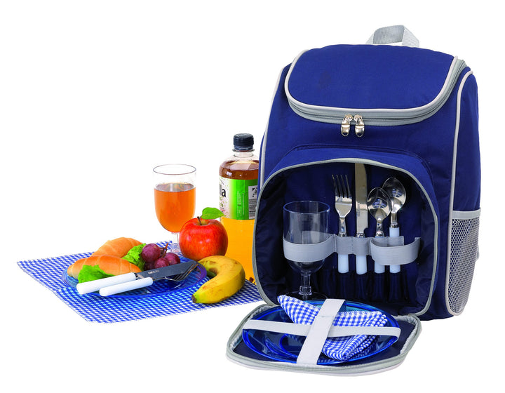 notrash2003 Picknickrucksack Rucksack Picknicktasche Tasche Freizeitrucksack gefüllt für 2 Personen