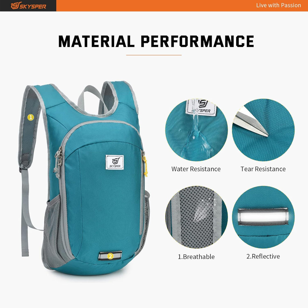 SKYSPER 10L/15L/20L Faltbarer Rucksack Ultraleicht Tagesrucksack Wasserfest Daypack Reiserucksack Wa
