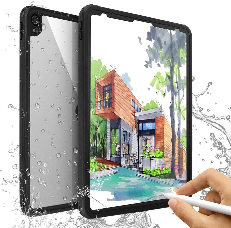 AICase Hülle für IPad Pro 12.9 Zoll 2018 Wasserdichte Hülle mit Kickstand Lanyard,360 Rundum Schutz