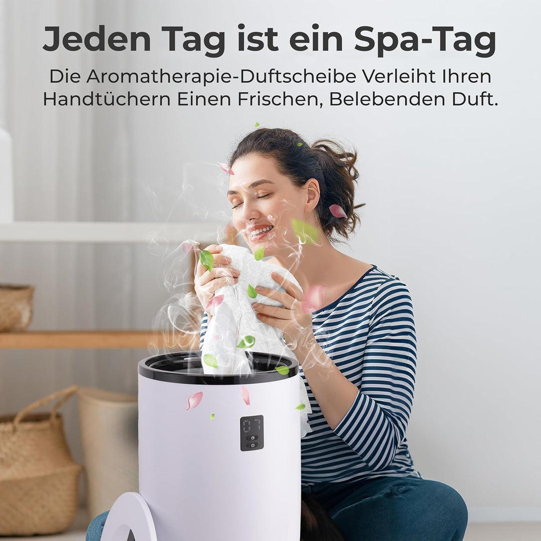 SereneLife Handtuchhalter Stehend Schwarz – Elektrischer Handtuchwärmer für 2 Handtücher Energiespar