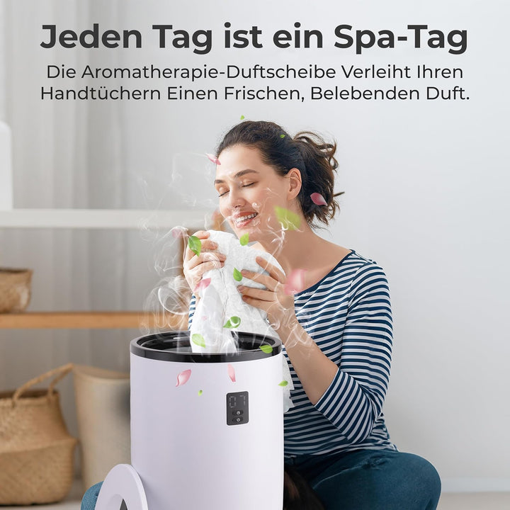 SereneLife Handtuchhalter Stehend Schwarz – Elektrischer Handtuchwärmer für 2 Handtücher Energiespar