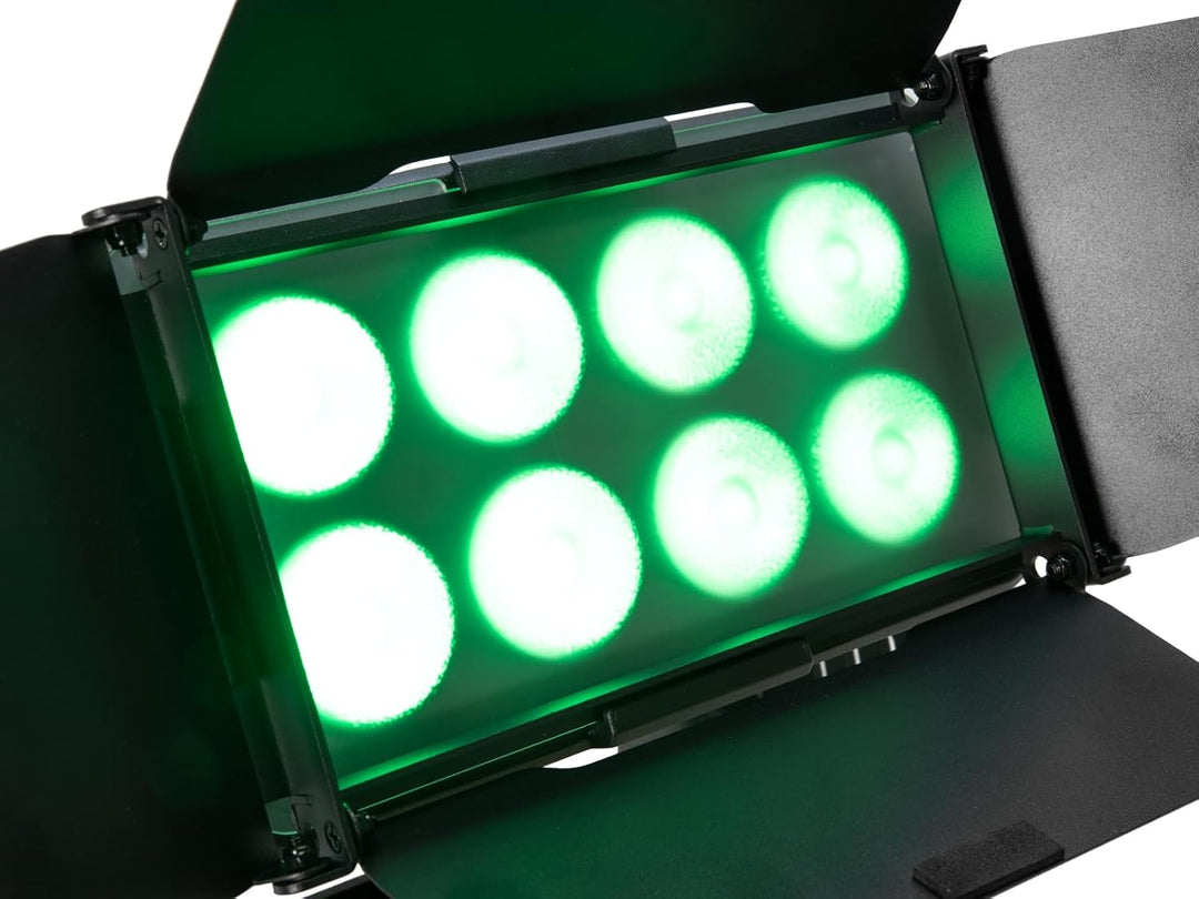 EUROLITE Multiflood IP 8x10W RGBW Wash | Flüsterleiser IP65-LED-Fluter mit RGBW-Farbmischung, Diffus