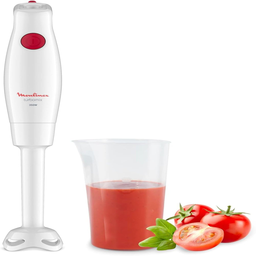 Moulinex Stabmixer Turbomix DD12A1 | 350 W | Ergonomischer Griff | 2 robuste Zelkrom-Klingen | Sprit