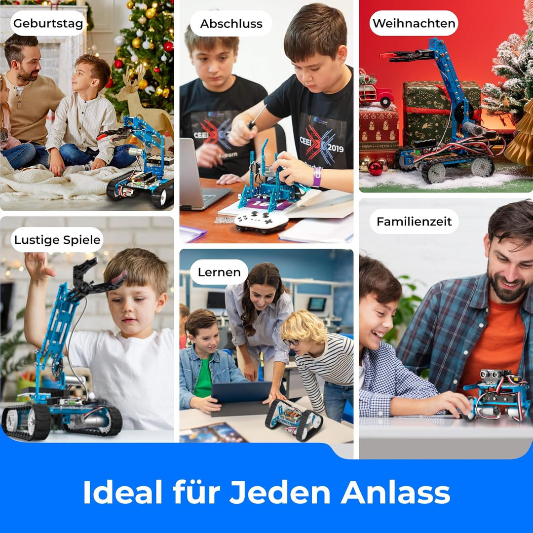 Makeblock mBot Ultimate Roboter Bauen 10 in 1, 160+ Mechanische Bauteile Module für Programmierung E