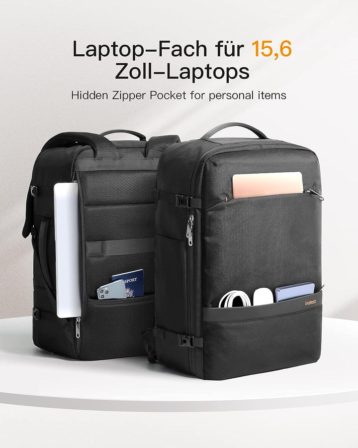Inateck 42L Supergrosser Handgepäck Reiserucksack Flugzeug Laptop Rucksack für 15,6 Zoll Laptop Note