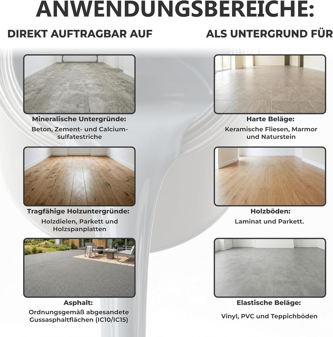 Bodenausgleichsmasse Ausgleichsmasse Nivelliermasse Bodenbeläge - Lichtgrau - 25KG, Lichtgrau