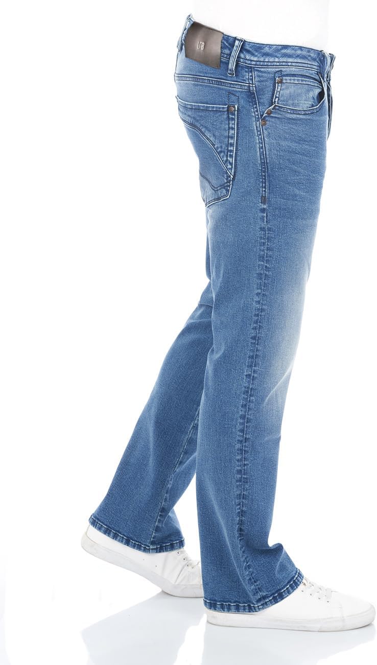 LTB Herren Jeans Hose Roden Bootcut Jeanshose Basic Baumwolle Denim Stretch Tiefer Bund Blau w28 w29