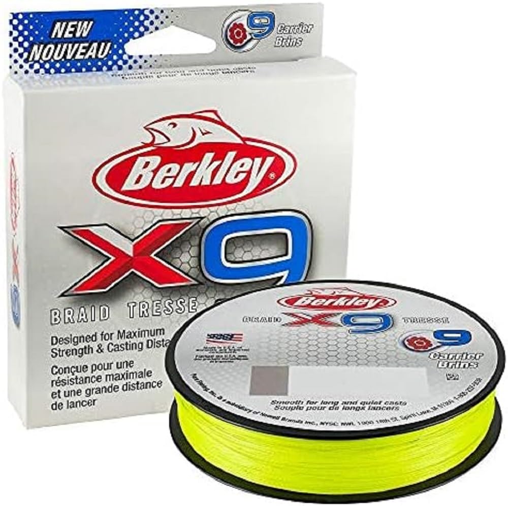 Berkley X9 geflochtene Angelschnur – 9-fache geflochtene Schnur zum Salzwasser- und Süsswasserangeln