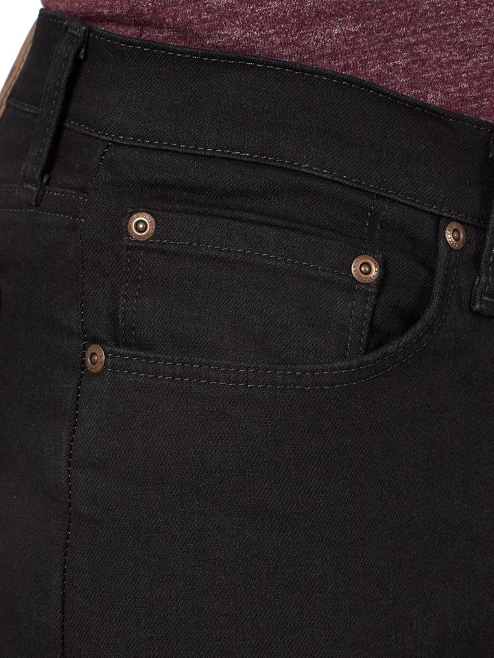 Wrangler Herren Authentics Men's Classic Relaxed Fit Flex Jeans 28W / 30L Schwarz, 28W / 30L Schwarz
