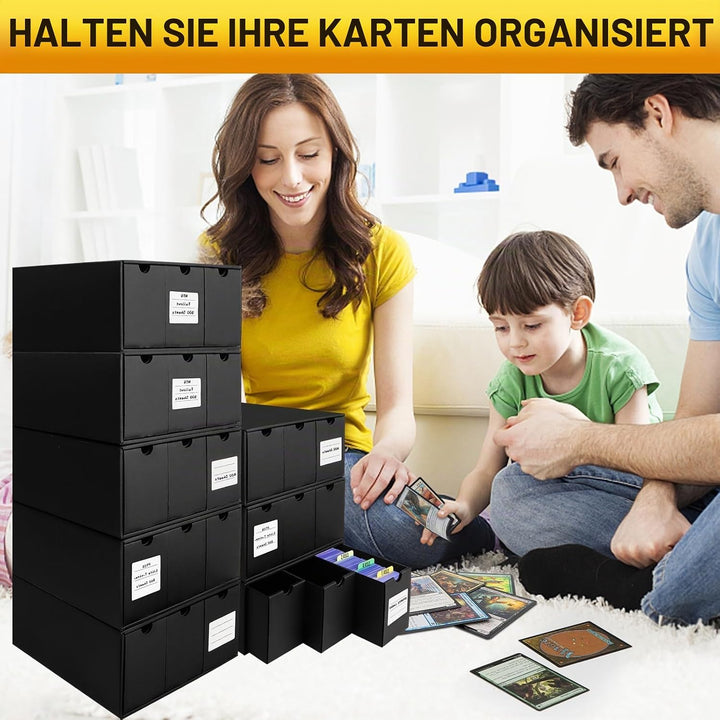 HIMOMO Sammelkarten-Aufbewahrungsbox für 14000+ Karten, Toploader Karten Aufbewahrungsbox mit 72 Kar