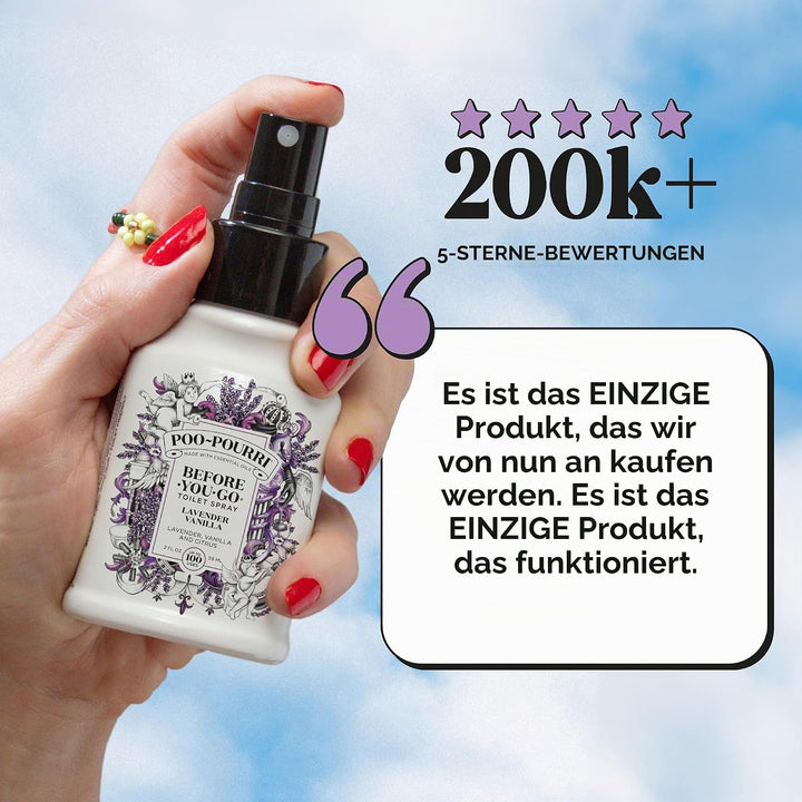 Poo-Pourri Toiletten-Spray Lavender Vanilla Scent 118 ml (1er Pack), Lavender Vanilla Scent 118 ml (