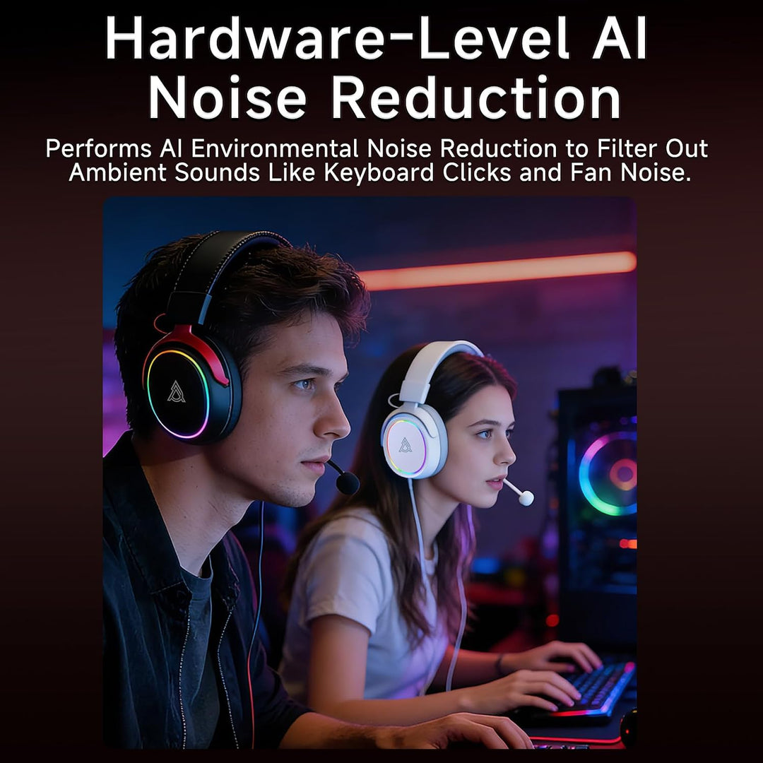nacodex AJAZZ AHW10 Wired Gaming Headset with Detachable Microphone, DTS Headphone:X 7.1 Surround So
