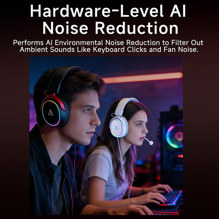nacodex AJAZZ AHW10 Wired Gaming Headset with Detachable Microphone, DTS Headphone:X 7.1 Surround So