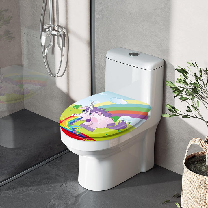 LARS360 Toilettendeckel WC Sitz mit Absenkautomatik, Antistatisch Antibakteriell Leicht zu Reinigen