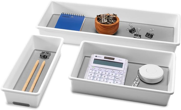 madesmart Tablett, 3er-Set, weiss, Premiumweiss, Premiumweiss