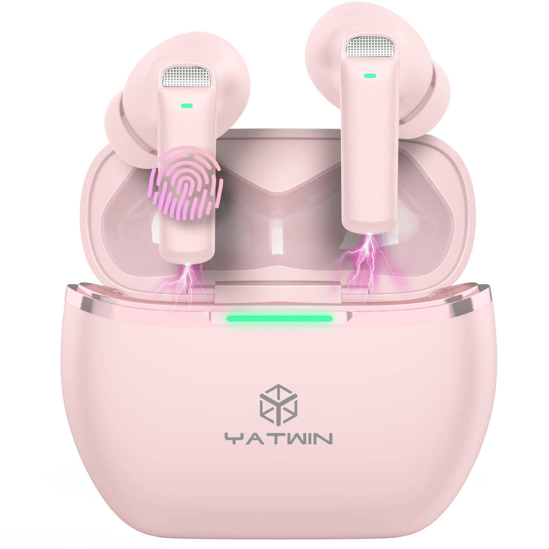 YATWIN Bluetooth Kopfhörer In Ear, Kopfhörer Kabellos Bluetooth 5.3 mit ENC HD Anruf, Kabellosem Lad