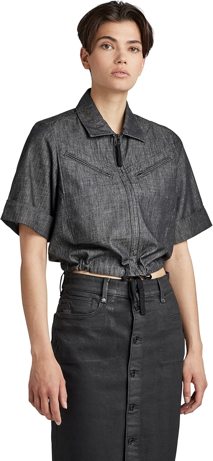 G-Star RAW Damen Flight Top Shirts S Schwarz (Jet Black D22154-d195-a814), S Schwarz (Jet Black D221