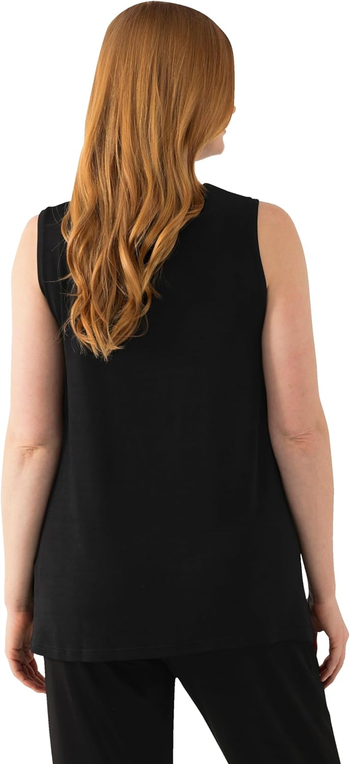Ulla Popken Damen Slinkytop T-Shirt 46-48 Schwarz, 46-48 Schwarz