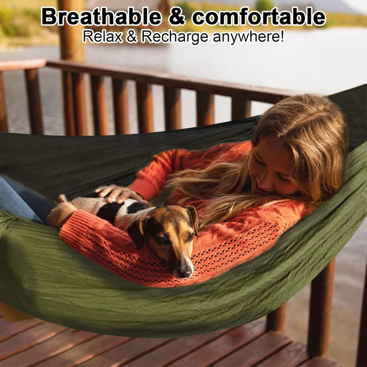 UPhitnis Hängematte Outdoor mit Moskitonetz 600lb Traglast Atmungsaktiv Ultraleicht Fallschirm Nylon