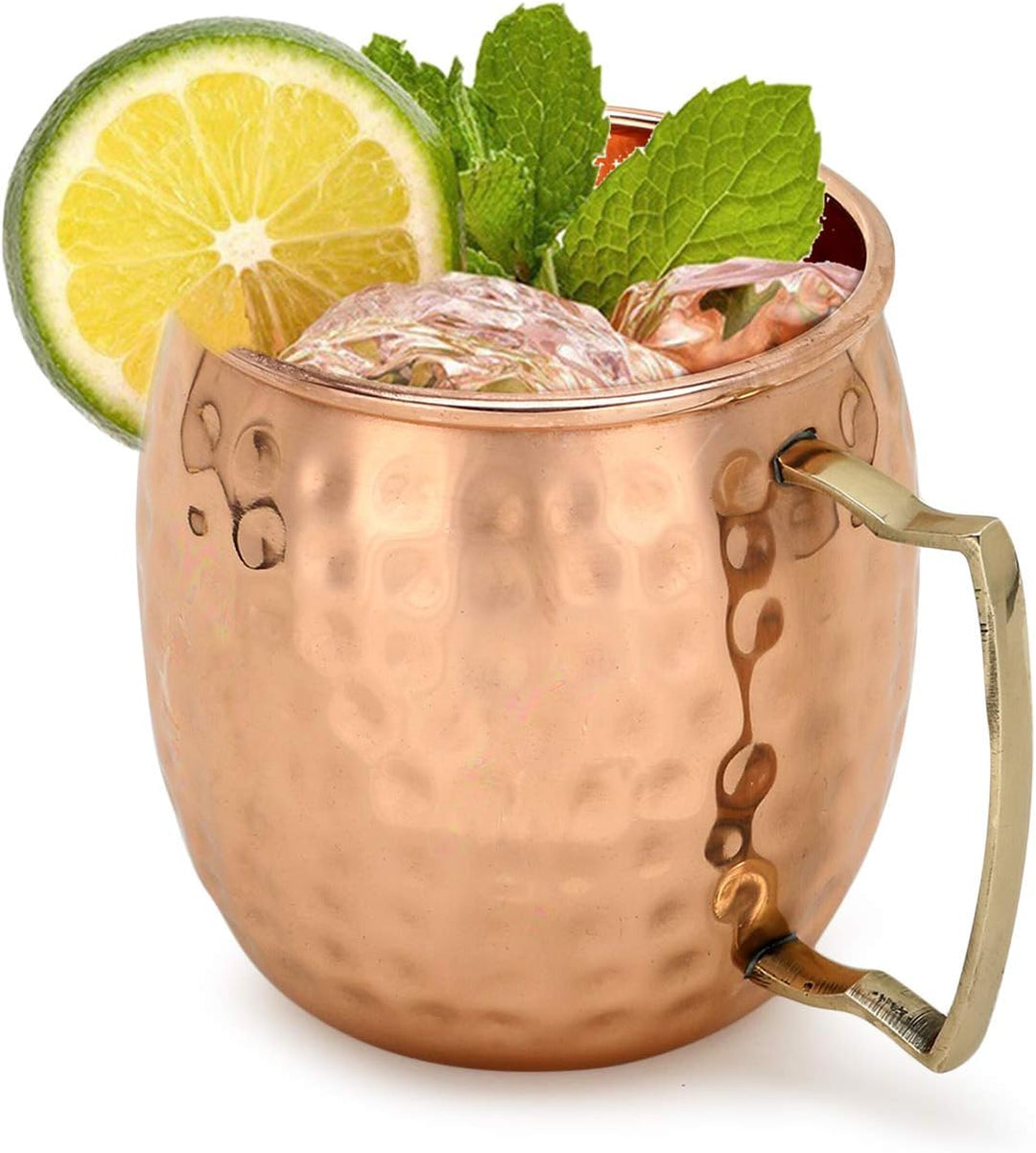 Zap Impex Moscow Mule Tassen Kupfertassen Messinggriff Ideal für jedes gekühlte Getränk zur Unterhal