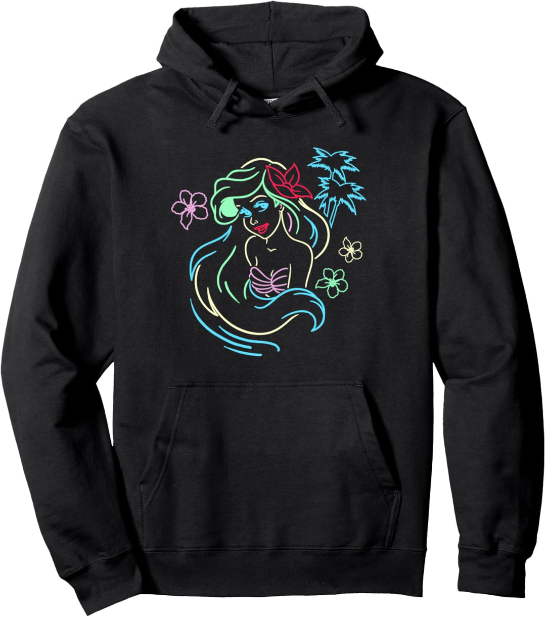 Disney Little Mermaid Ariel Neon Lights Pullover Hoodie