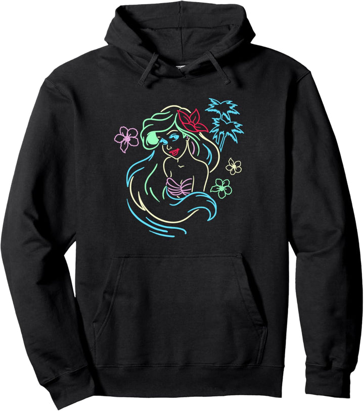 Disney Little Mermaid Ariel Neon Lights Pullover Hoodie