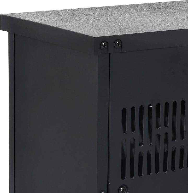 HOMCOM Elektrokamin mit Heizung, elektrischer Kamin mit LED Flammeneffekt, 600/1200 W Dekokamin, ele
