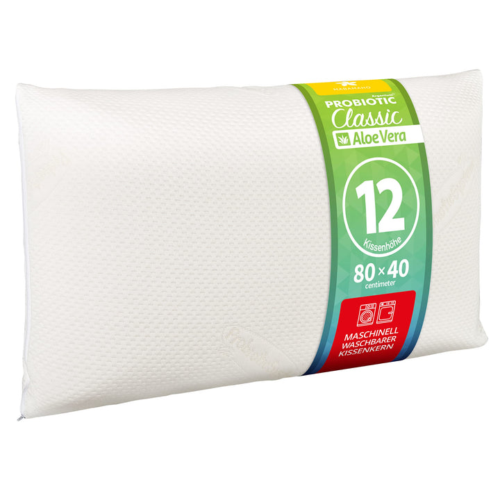 MABAMAHO Probiotic Orthopädisches Nackenstützkissen mit Aloe Vera aus Memory Viscoschaum 40x80x12 cm