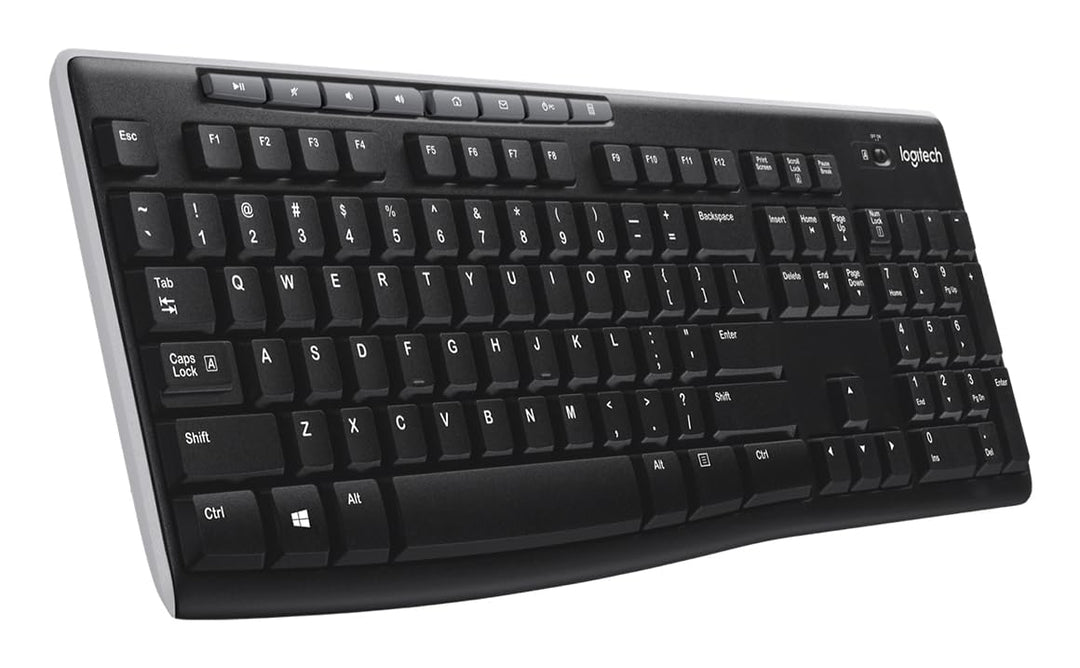 Logitech K270 Kabellose Tastatur für Windows, Belgisches AZERTY-Layout - Schwarz