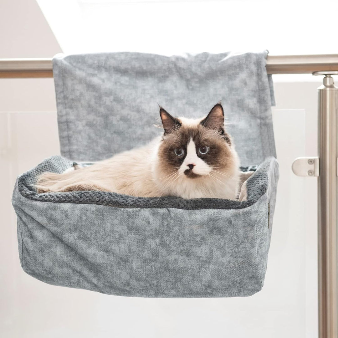 KaraLuna Heizungsliege | Auch für grosse Katzen geeignet I Katzenbett Heizung Hängehöhle Katze Heizu