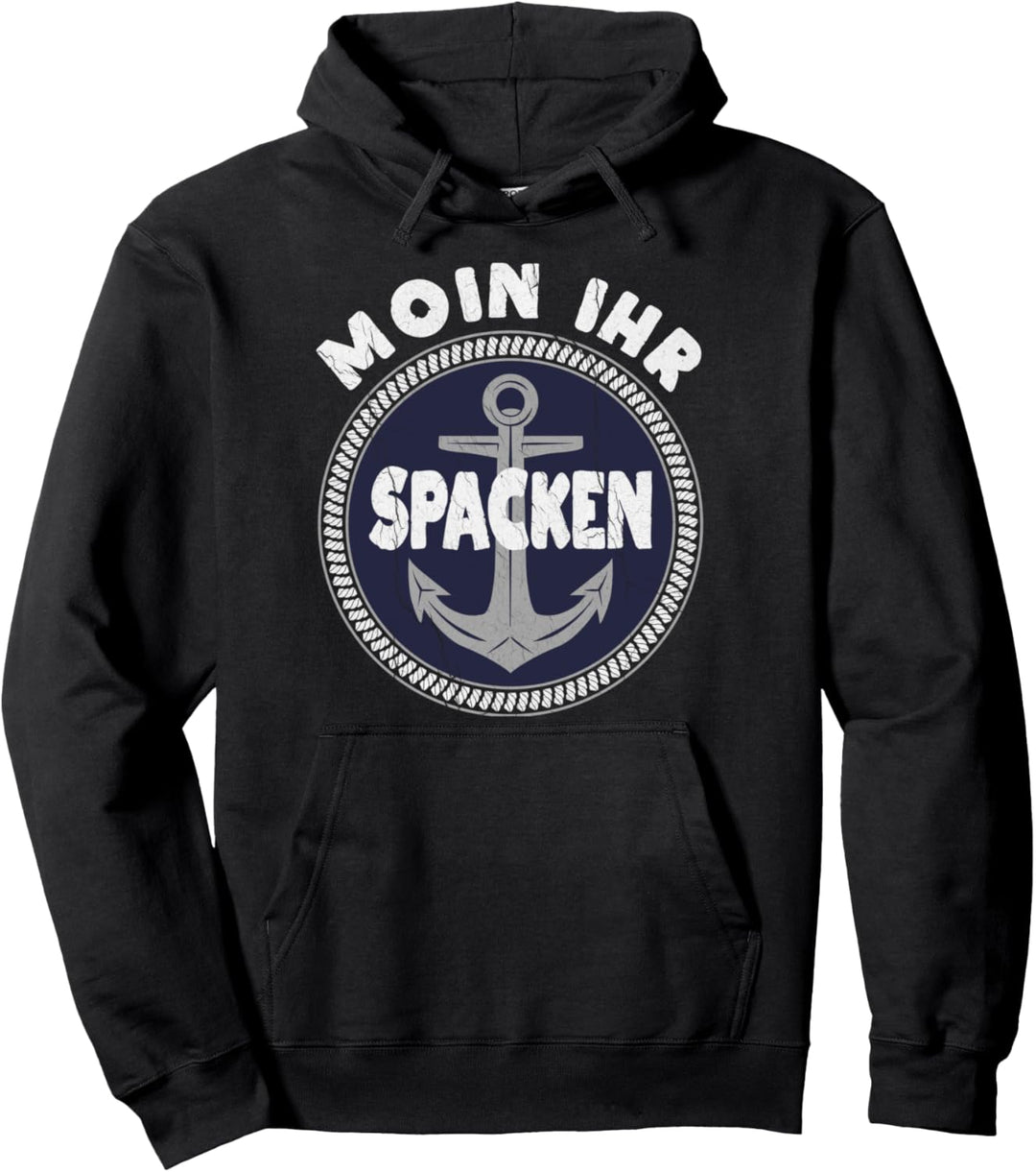 Moin Ihr Spacken Spruch lustiges Norddeutsch Plattdeutsch Pullover Hoodie