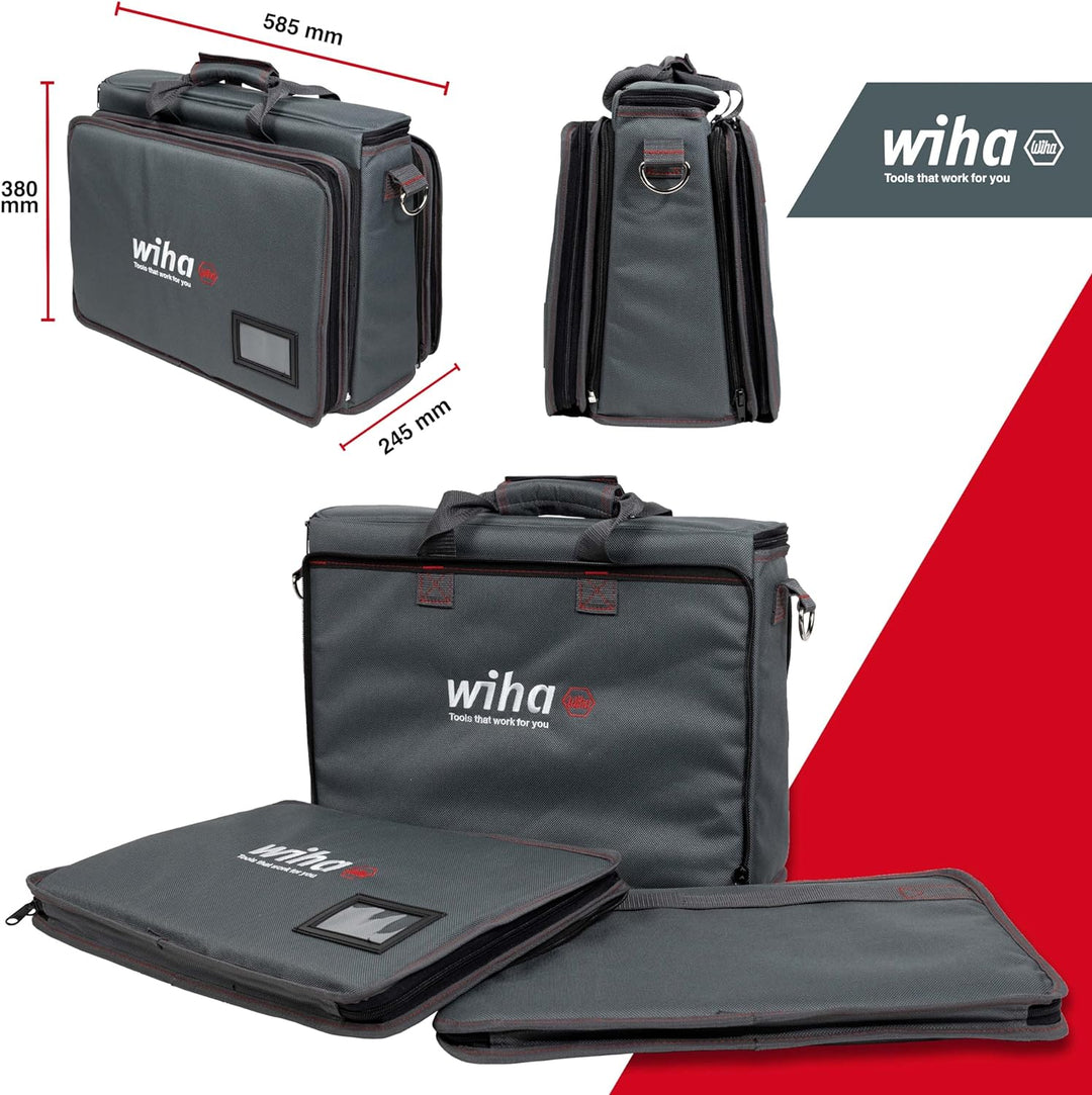 Wiha Werkzeug Set Service-Techniker 30-tlg. inkl. Tasche I Werkzeugsatz für Elektriker I VDE (43879)