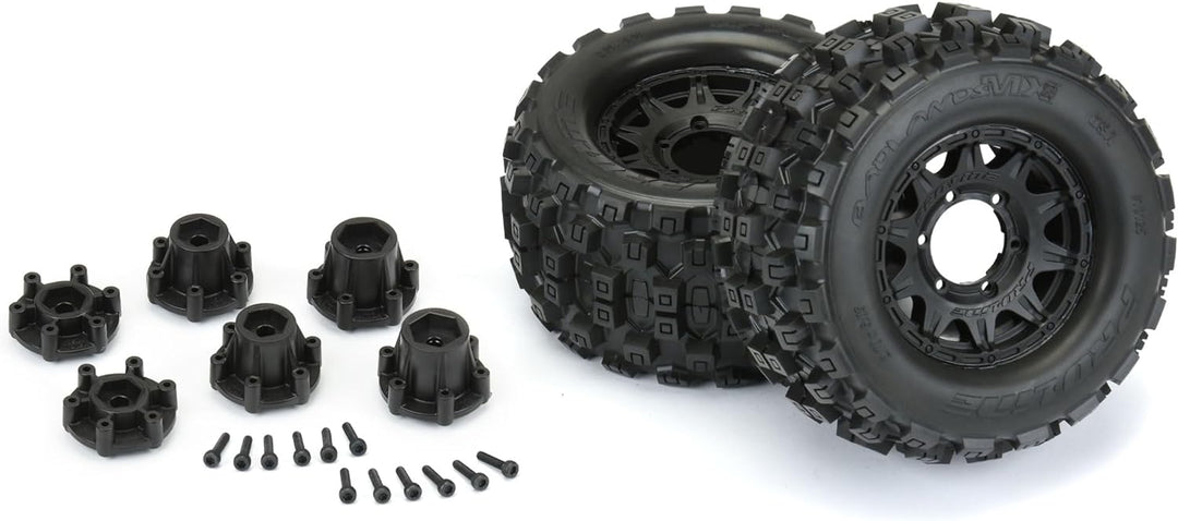 1/10 Badlands MX28 F/R 2.8" MT Tires MTD 12mm/14mm Black Raid (2)