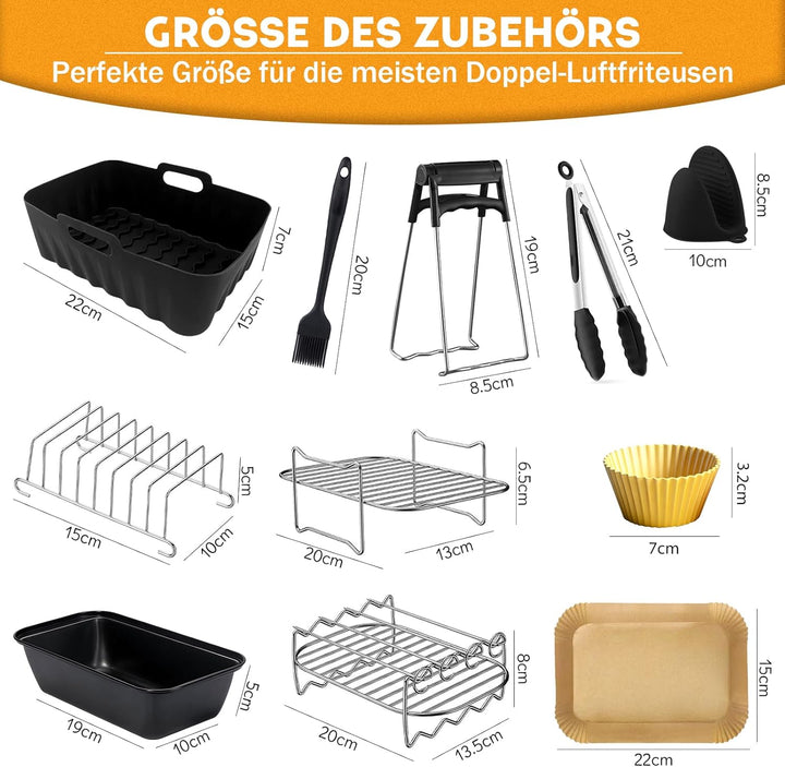 Ninja Heissluftfritteuse Zubehör,Airfryer Zubehör für Ninja Foodi Max Dual Zone Heissluftfritteuse A