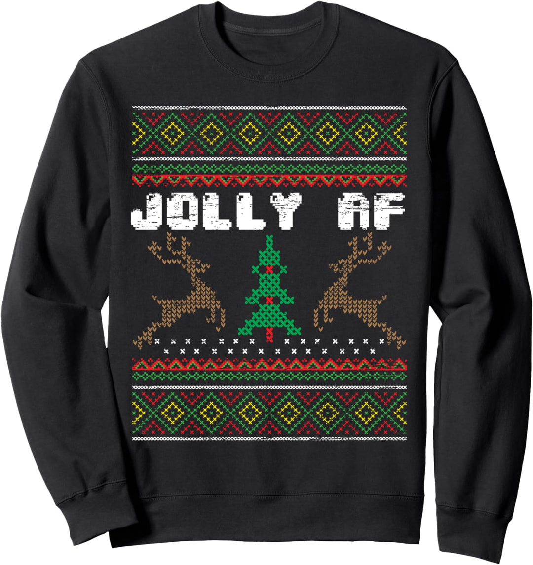 Jolly Af Lustiger Hässlicher Weihnachtspullover Sweatshirt