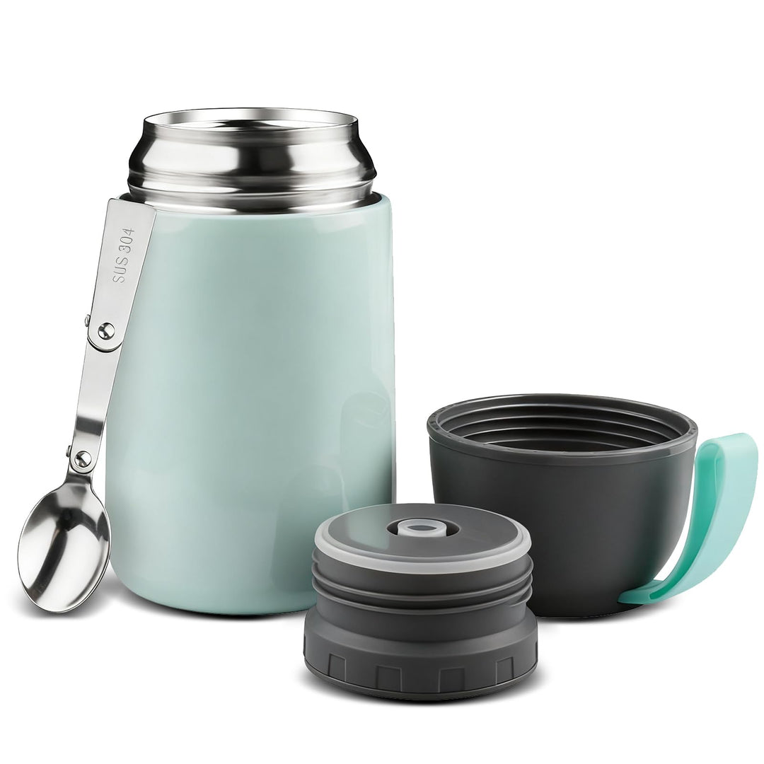 Thermobehälter für Essen 650ml, Edelstahl Warmhaltebehälter Speisegefäss, Lunchbox, Suppenbehälter A