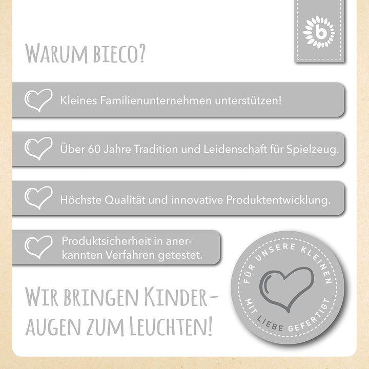 Bieco Kindertisch mit 2 Stühlen - Indoor & Outdoor - Stapelbar und Kippsicher - Basteltisch und Malt