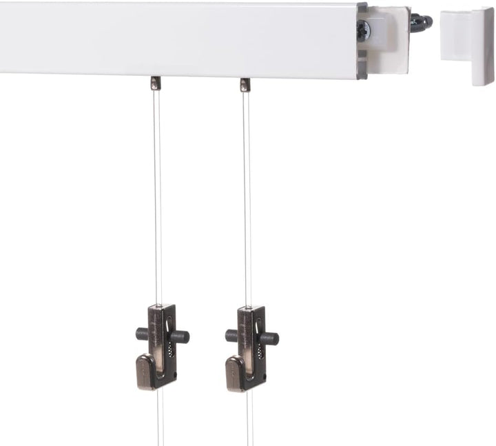 10 Meter (5 x 2m) SOFT-RAIL® Bilderschienen Set COMFORT (M), Weiss beschichtet, versch. Längen und F