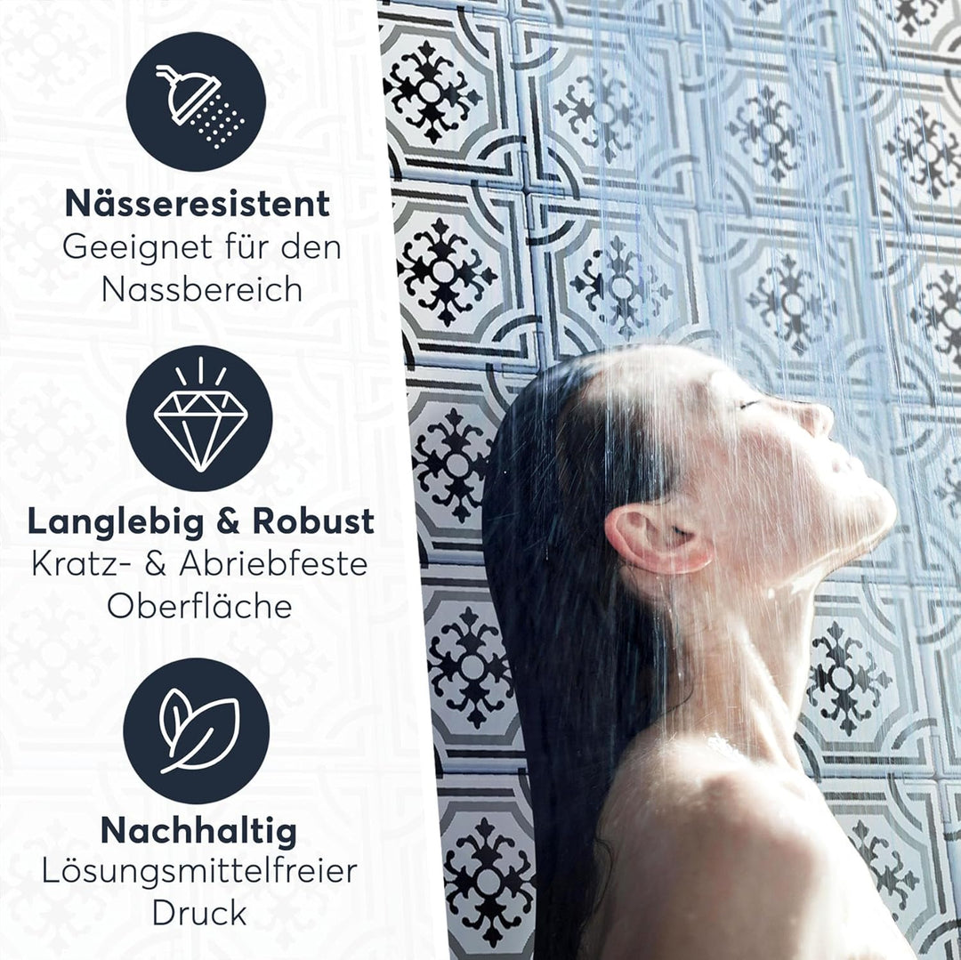 CREATISTO Klebefliesen Stickerfliesen Fliesenfolie - Hochwertige Sticker Aufkleber für Wandfliesen I