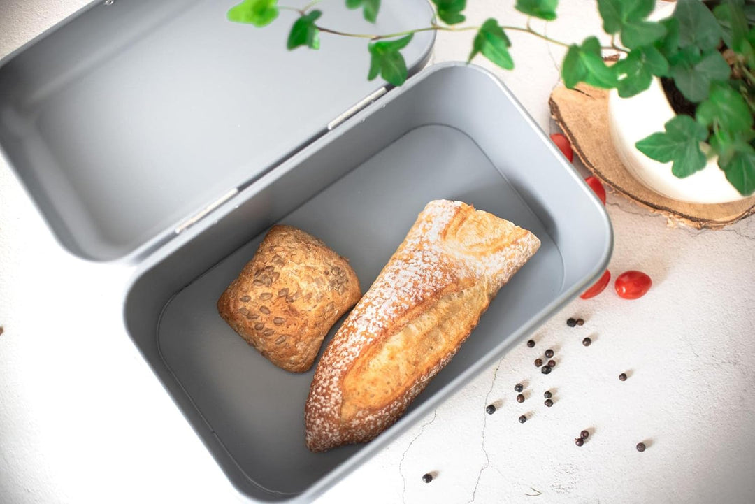 Sendez Brotkasten aus Metall Sichtfenster Brotbox Brotbehälter Rollbrotkasten