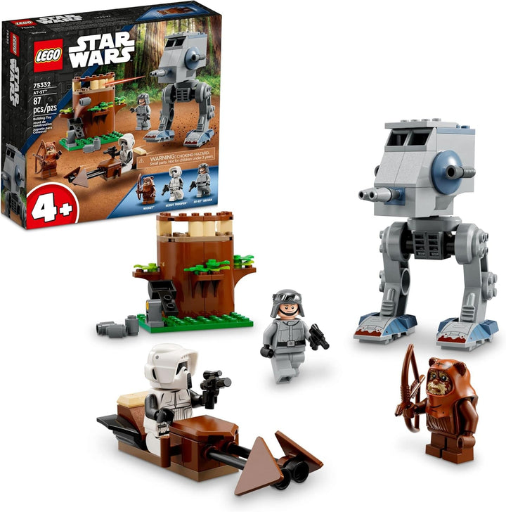 Lego Star Wars at-ST 75332 Spielzeug-Bauset – mit Wicket The Ewok und Scout Trooper Minifiguren, erw