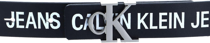 Calvin Klein CKJ Reversible Skinny Mono Belt W100 Snake Chocolate/Logo