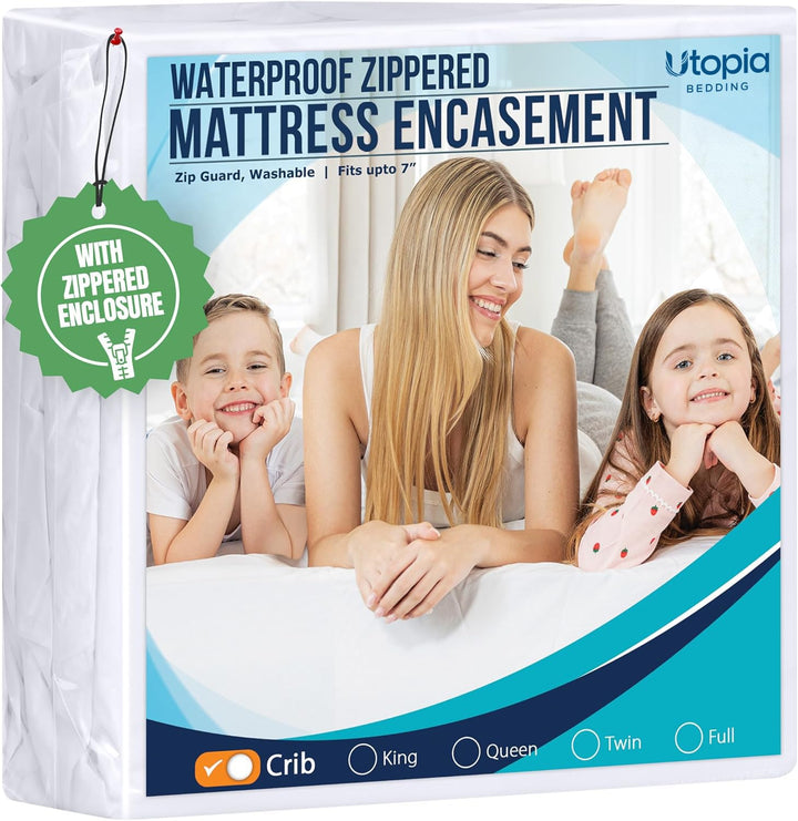 Utopia Bedding Matratzenschoner mit Reissverschluss, 100 % wasserdicht und bettwanzensicher, saugfäh