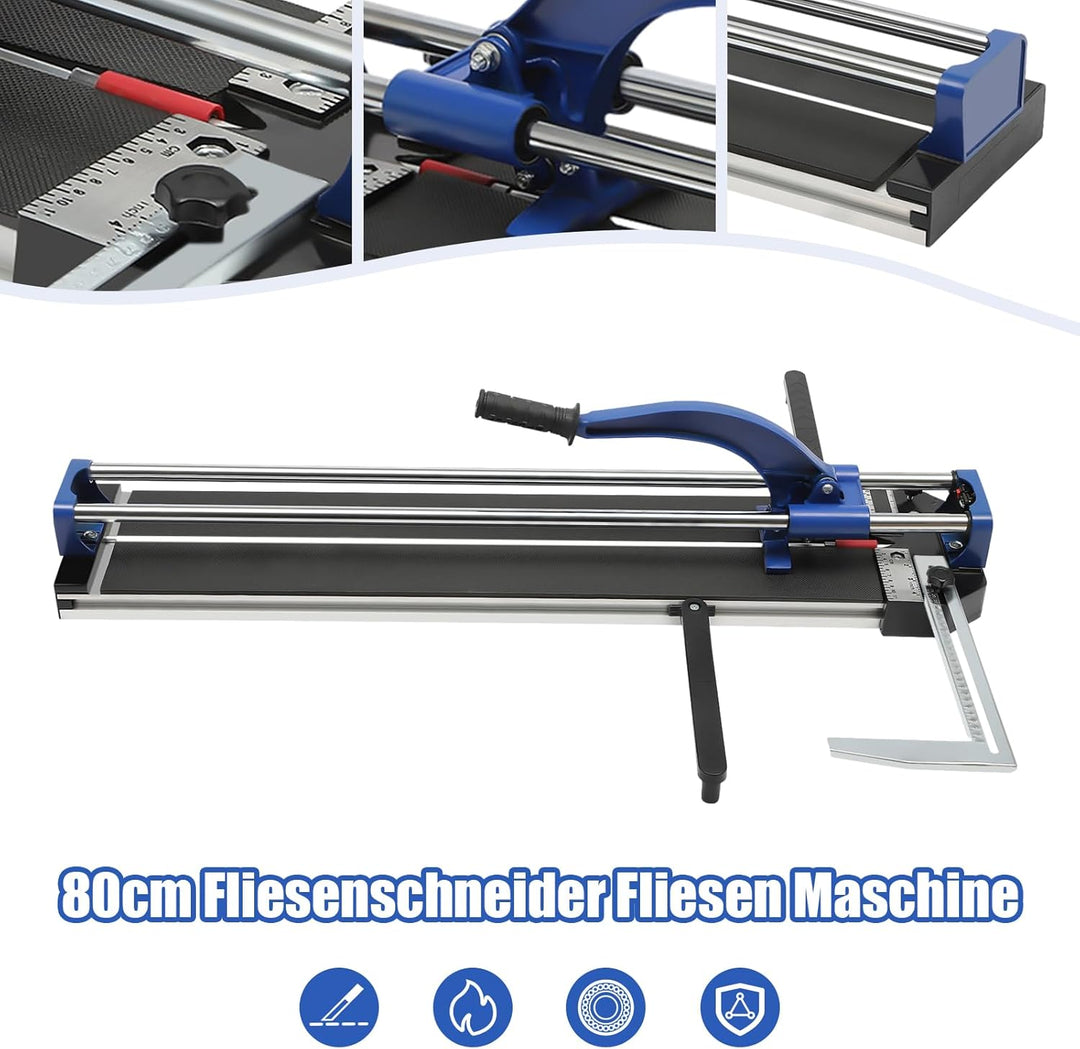 800 mm Fliesenschneider Nassfliesenschneider mit Ausgleichsklemme und Massstabstange, maximale Schni