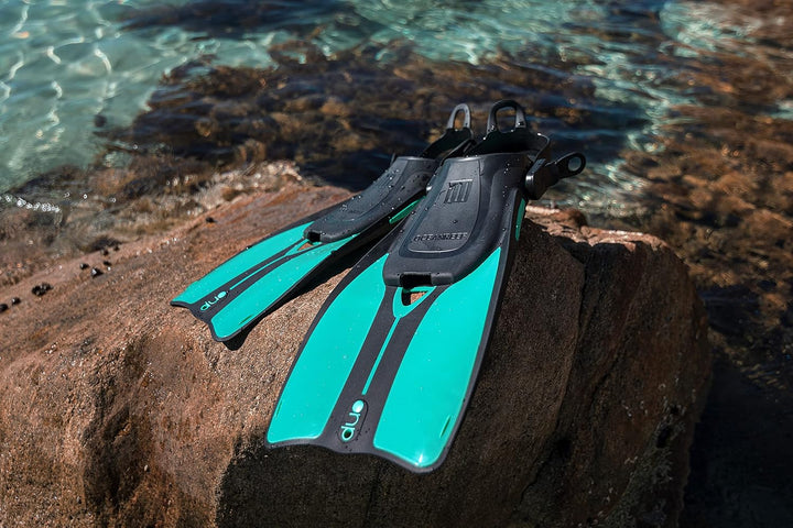 OCEAN REEF - Duo - Reiseflossen - 7 Farben und 2 Grössen S/M Blaugrün, S/M Blaugrün