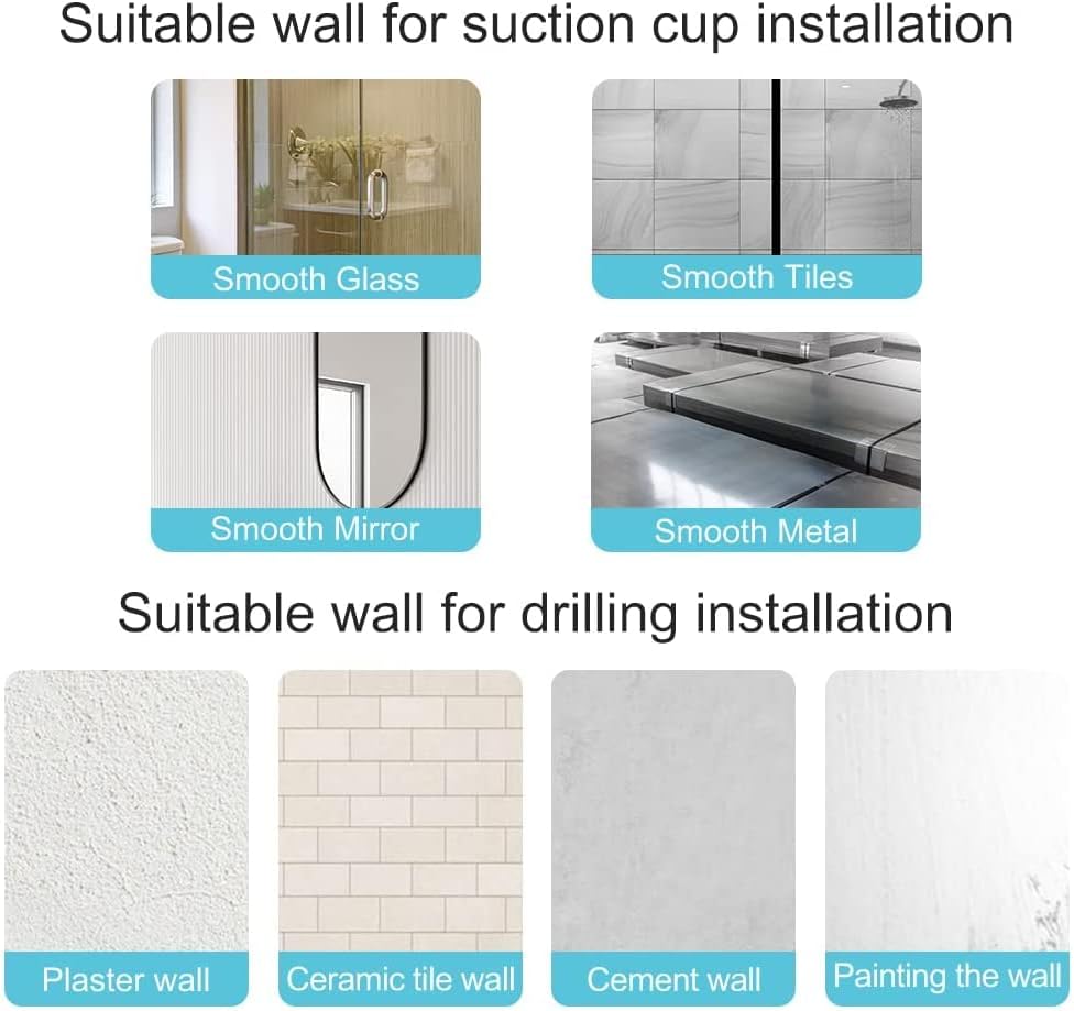 Hershii Duschvorhangstangen U-förmige Vorhangschiene Dusche Badewannenstange Eckgardinenstange Ohne