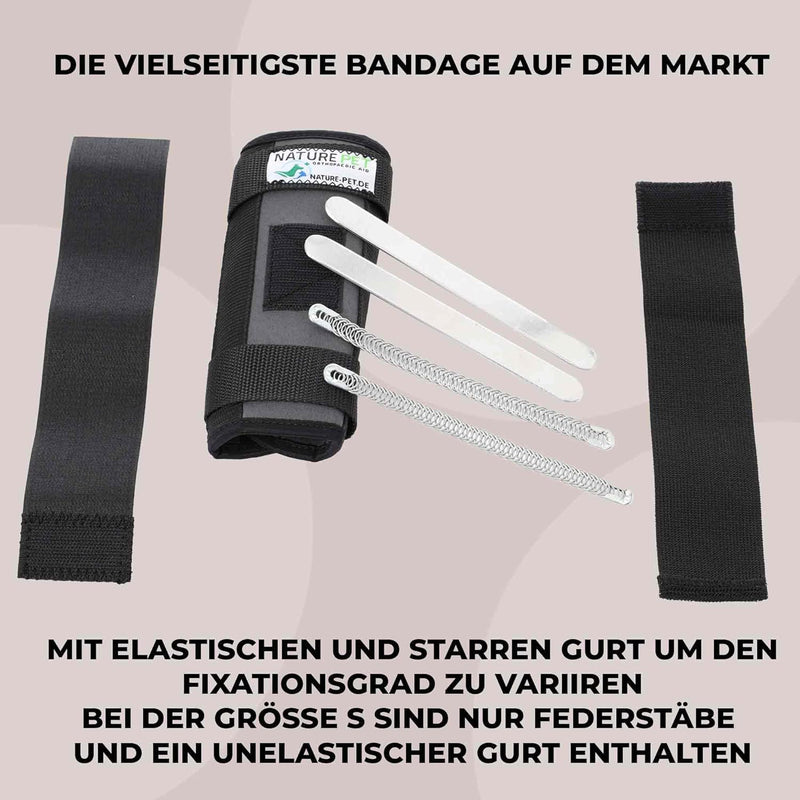 Nature Pet Premium Hunde Handgelenk Bandage/Karpalgelenk Schutz Bandage/Stützbandage für Hunde (S, G